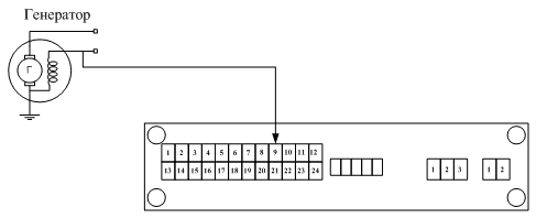 Подключение терминала системы мониторинга к генератору Подключение терминала к генератору